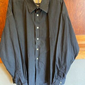 Burberry London black button down shirt